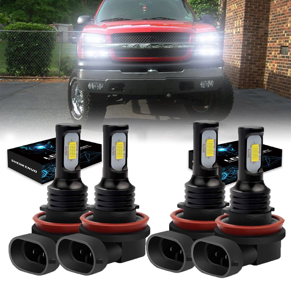 For Chevrolet Malibu 2019 2020 2021 6000K LED Headlight High Low Beam Combo 4pcs