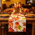 thumbnail image 2 of Thanksgiving Maple Leaf Table Runner Fall Theme Pastoral Style Linen Table Runner for Home Party kitchen Table Decoration, 2 of 6
