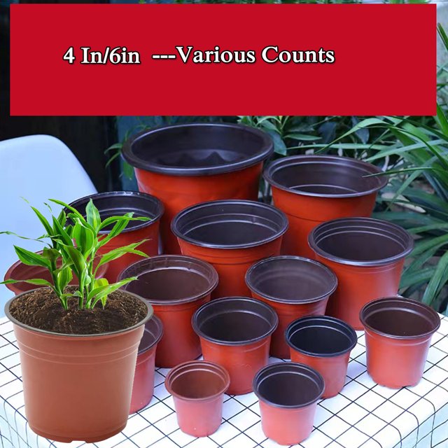 4 IN/6 IN Flowerpots Small Plastic Plant Nursery Pots/flowerpots
