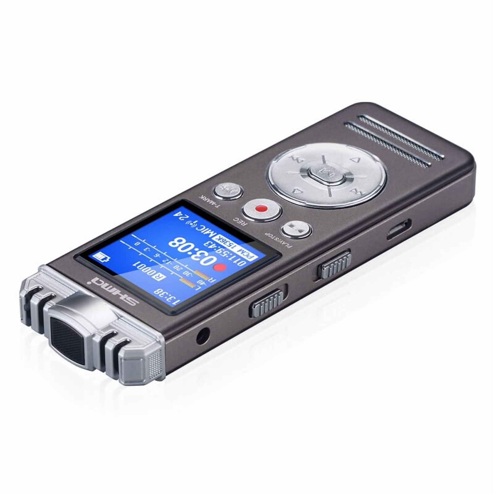 Shmci D70 16GB Professional dual mic noise reduction PCM stereo phone Digital Voice Activate audio Recorder mini-Player Dictaphone