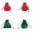 thumbnail image 3 of Qarigey Bolsa de terciopelo para joyas, bolsa a prueba de polvo con cordón, organizador de regalos, bolsas de recuerdos para fiestas, Ropa, zapatos y accesorios Miscelánea Fondo verde/redondo, 3 of 6