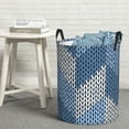 thumbnail image 6 of Vsdgher Cozy Knitted Blue Chevron Waterproof Round Large Laundry Basket -Toy Storage Basket, Perfect as Hamper, Kids Room Storage, and Toy Containment-, 6 of 6