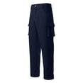 thumbnail image 7 of YMNXA Kids Boys Cargo Pants With Multiple Pockets High Waist Solid Color Straight Leg Lightweight Breathable Trousers For Daily Wear,Navy,5-6 Years, 7 of 7