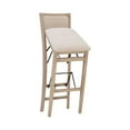 thumbnail image 3 of Linon Keira Folding Bar Stool with Fabric Padded Seat and Back in Graywash Wood, 3 of 17