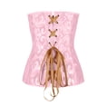 thumbnail image 4 of Zunfeo Corset Tops for Women Sexy Floral Lace Corset Bustier for Party Wedding Halloween Vintage Tube Tops- Pink Size XL, 4 of 4