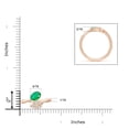 thumbnail image 2 of ANGARA Natural Nature Inspired Emerald Bypass Ring with Diamond Leaf in 14K Rose Gold for Women (Size-7x5mm) | May Birthstone, Birthday, Anniversary, Jewelry Gift for Women | Natural Emerald Ring, 2 of 10