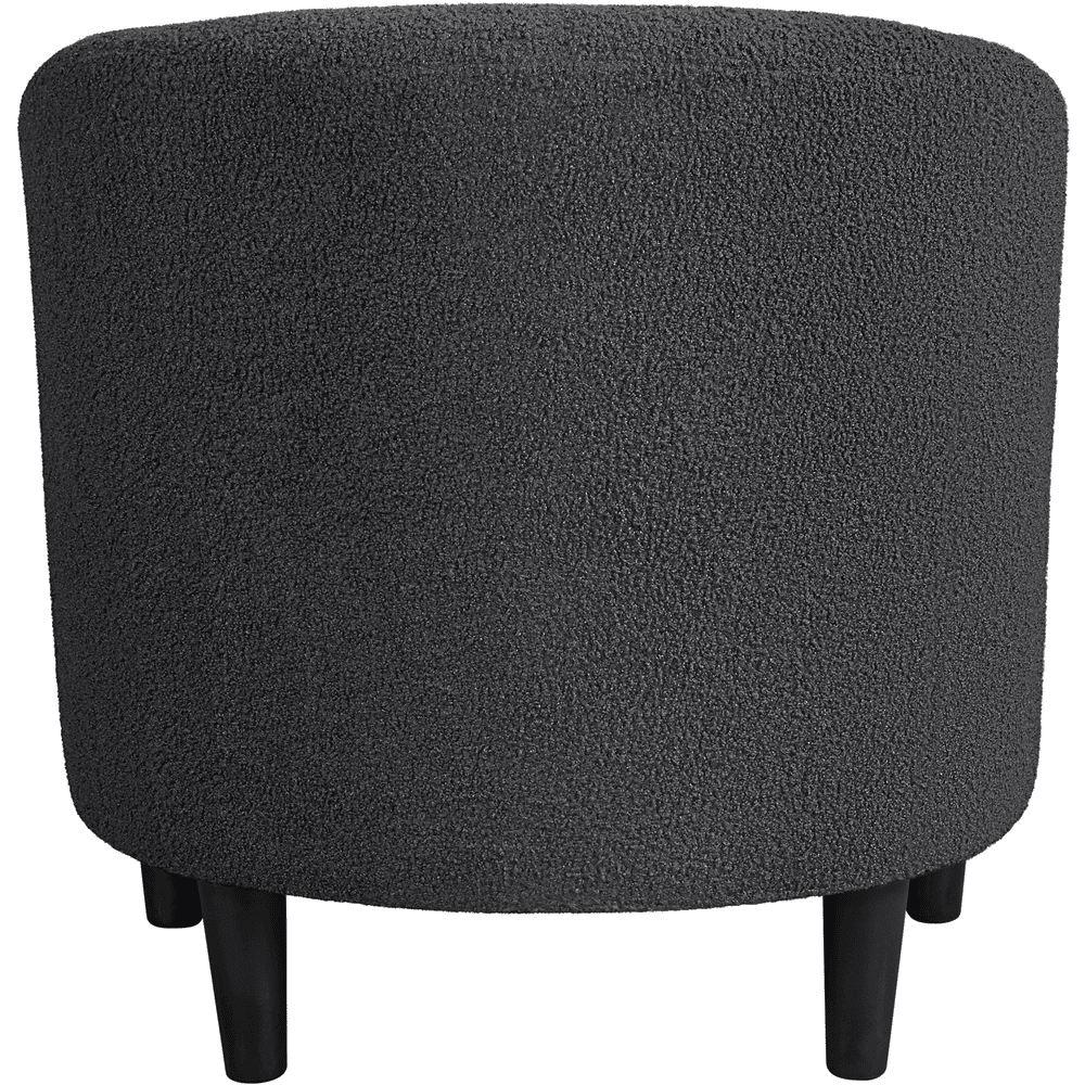 Renwick Upholstered Barrel Accent Chair, Dark Gray