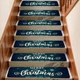 thumbnail image 4 of SASHENHG Christmas Green Plants Snowflake Stair Tread Mat, 4 of 6