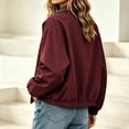 thumbnail image 5 of Women’s Lapel Button Jacket, Lightweight Long Sleeve Loose Jackets, Fall Elastic Hem Casual Outerwear with Pockets, 5 of 6