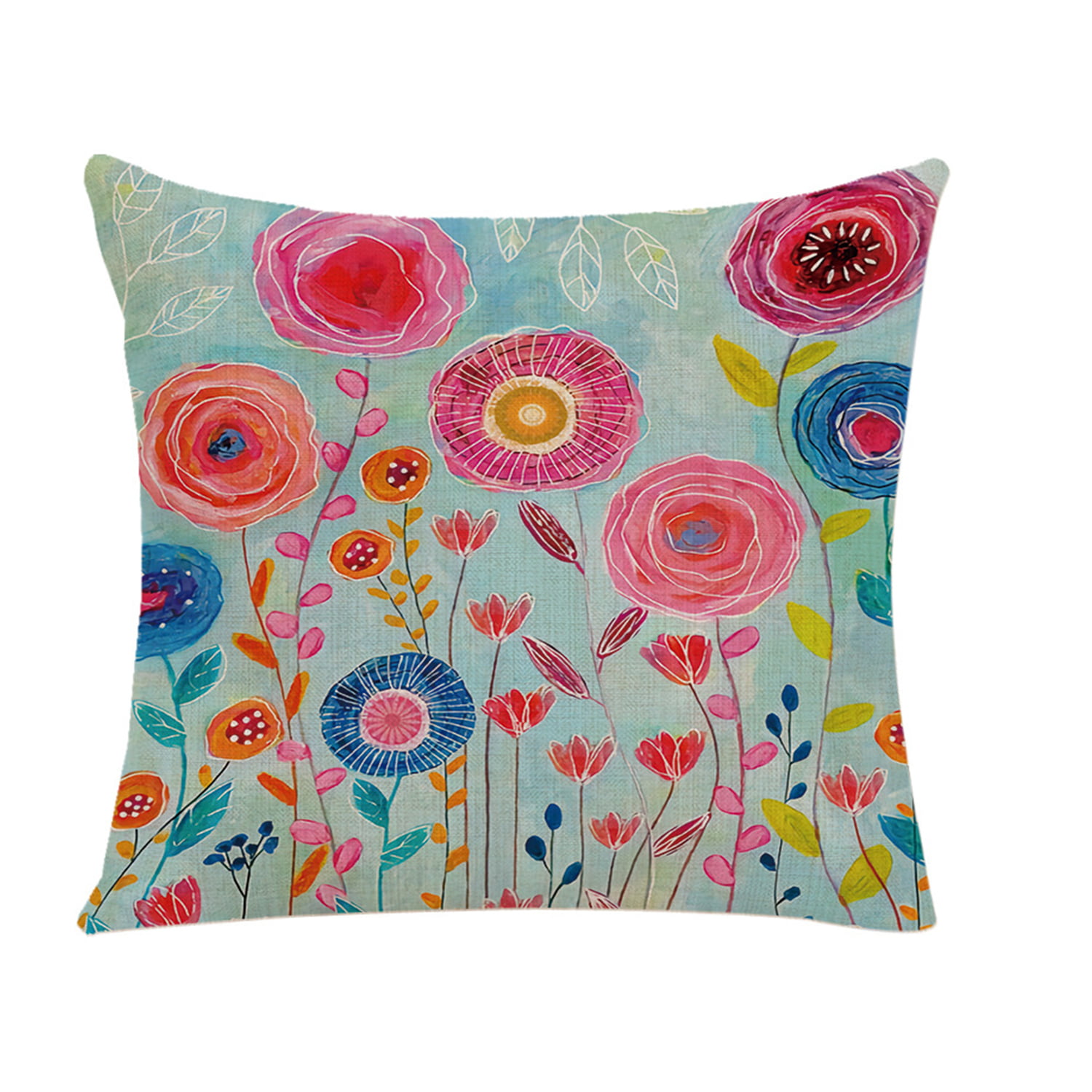 KD Spain — Bloom Colorful Flower Garden Nature High Quality Printed Throw  Pillow