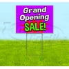 Grand Opening Sale (18" x 24") Yard Sign, Includes Metal Step Stake