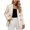 White, variant on Women's Faux Leather Blazer,Double Breasted Lapel Long Sleeve Loose Commuter Suit Jacket,2026 Fall Winter Trendy Clothes,Brown Women's S-XXXL