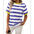 thumbnail image 1 of Camisetas de Corta con Bloques de Color A Rayas en Amarillo, y M, 1 of 7
