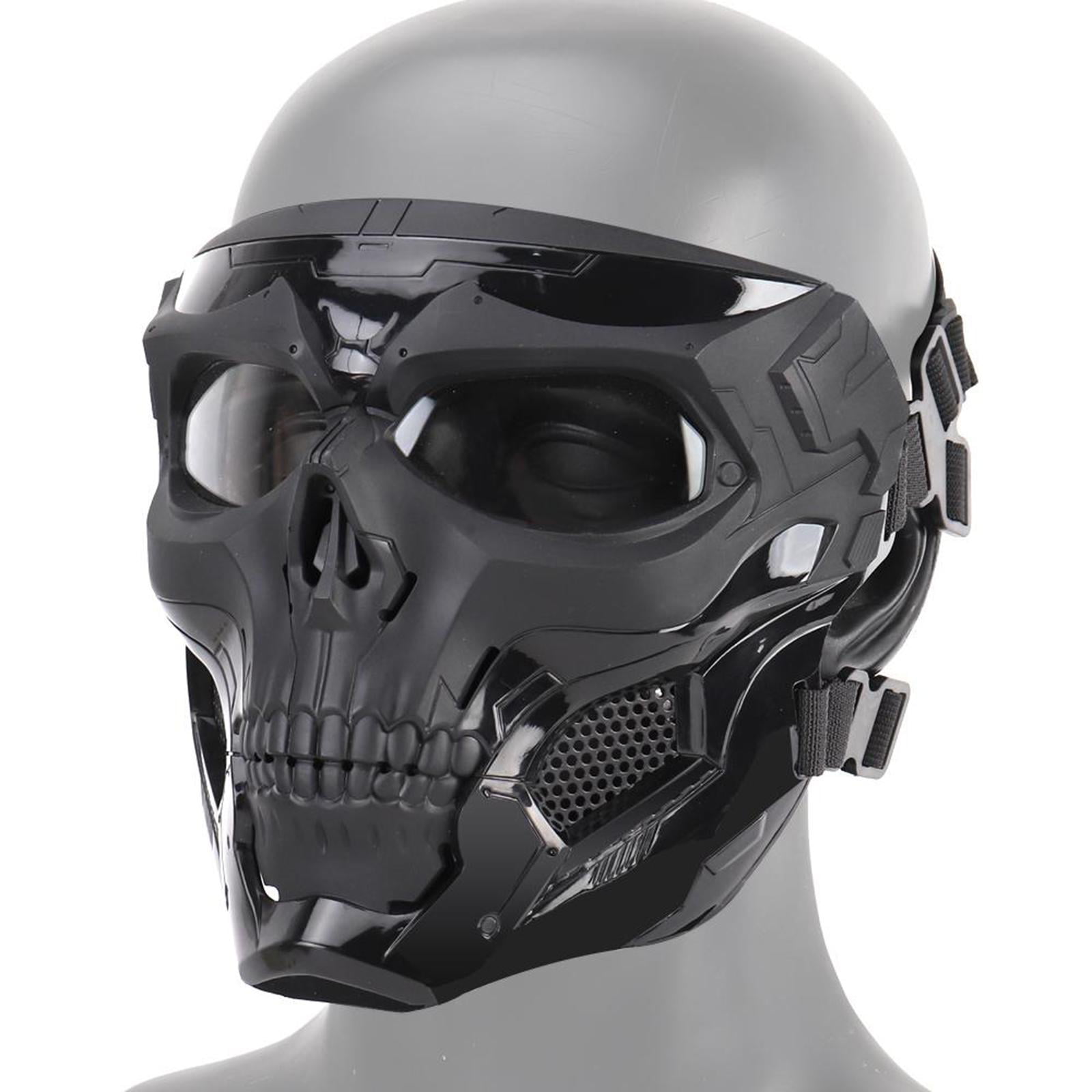 Halloween Full Face Masks Skull Skeleton with Goggles Impact Resistant Details about   Mask 