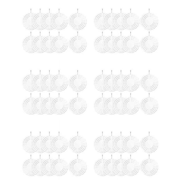 60Pcs 3 Inch Sublimation Wind Spinner Blanks 3D Wind Spinners Hanging Wind Spinners for Indoor Outdoor Garden Decoration,60 x Wind Spinner Blanks,white