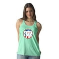 thumbnail image 2 of Stamp 4Th Of July Racerback Tank Women -Image by Shutterstock, Female Large, 2 of 4