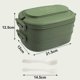 thumbnail image 5 of Lunch Box,Leakproof Bento Box for Kids Adults,Cutlery Set Green, 5 of 5