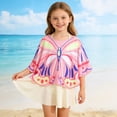 thumbnail image 2 of Swimsuit for Girls Net Scarf Sunscreen Cover Up Shirt Bathing Suit, 2 of 9