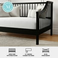 thumbnail image 3 of Martha Stewart Neely Twin Size Solid Wood Platform Daybed with Wooden Spindles and Slatted Foundation with No Box Spring Required in Black, 3 of 11