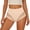 Beige, variant on Women's Underwear High Waisted Tummy Control Breathable Stretch Hipster Briefs High Cut Soft Lightweight No Show Cheeky Briefs Blue XXXL