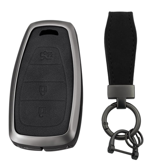 3 Button Car Chevy Key Fob Cover with Keychain,Zinc Alloy Key Case Shell Full Protection Fit for 2016-2021 Chevy Equinox Malibu Camaro Cruze Blazer Traverse Trax Smart Key Holder