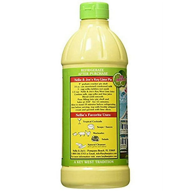 Nellie and Joe s Key West Lime Juice 16 oz Double Strength Kosher All Natural Free from Allergens Made in FL Walmart