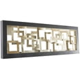 thumbnail image 6 of DecMode Gold Metal Hammered Geometric Wall Decor with Layered Squares and Black Frame, 6 of 14