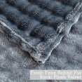thumbnail image 3 of RYNGHIPY Bubble Waffle Thick Blanket Grey Faux Fur Throw Blanket for Kids Teens Pulsh Fluffy Flannel Blanket for Couch Sofa Bed Chair Gray Thick Fleece Soft Throw Blanket (Grey, 52"*63"), 3 of 7