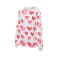 thumbnail image 6 of Gureui Valentine's Day Sweatshirt for Girls Women Long Sleeve Heart Print Graphic Relaxed Knit Sweater Casual Plus Size Holiday Crewneck Pullover Blouse Top Knitwear, 6 of 8