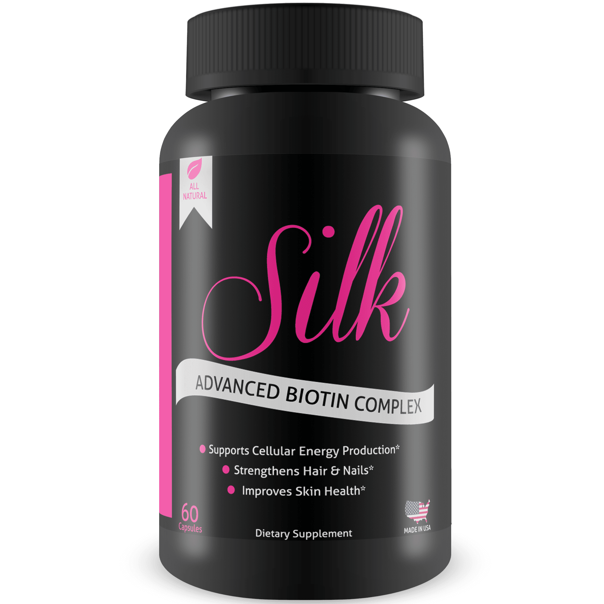 Silk Advanced Biotin Complex Promotes Stronger, Longer Hair