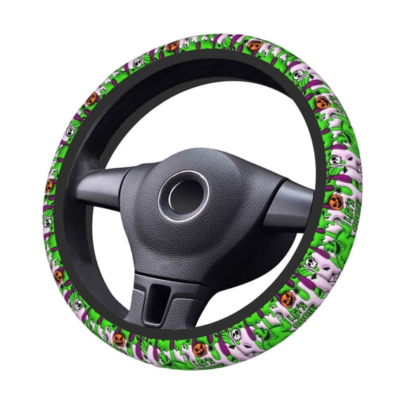 Oogie-Boogie Steering Wheel Cover Elastic Stretch Breathable Vehicle Steering Wheel Protector Car Interior Accessories