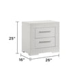 thumbnail image 2 of Quilted White Finish / Bedroom Essential Storage / Easy-Maintenance Nightstand, 2 of 3