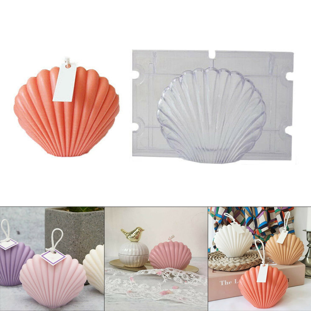 Scented Candle Mold Seashell Scallop Shell Candle Mold Handmade Soap Mould DIY 
