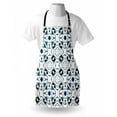 thumbnail image 3 of Abstract Apron Petals and Octagon Forms Royal Victorian Figures Geometry in Artwork Print, Unisex Kitchen Bib Apron with Adjustable Neck for Cooking Baking Gardening, Blue Black White, by Ambesonne, 3 of 3