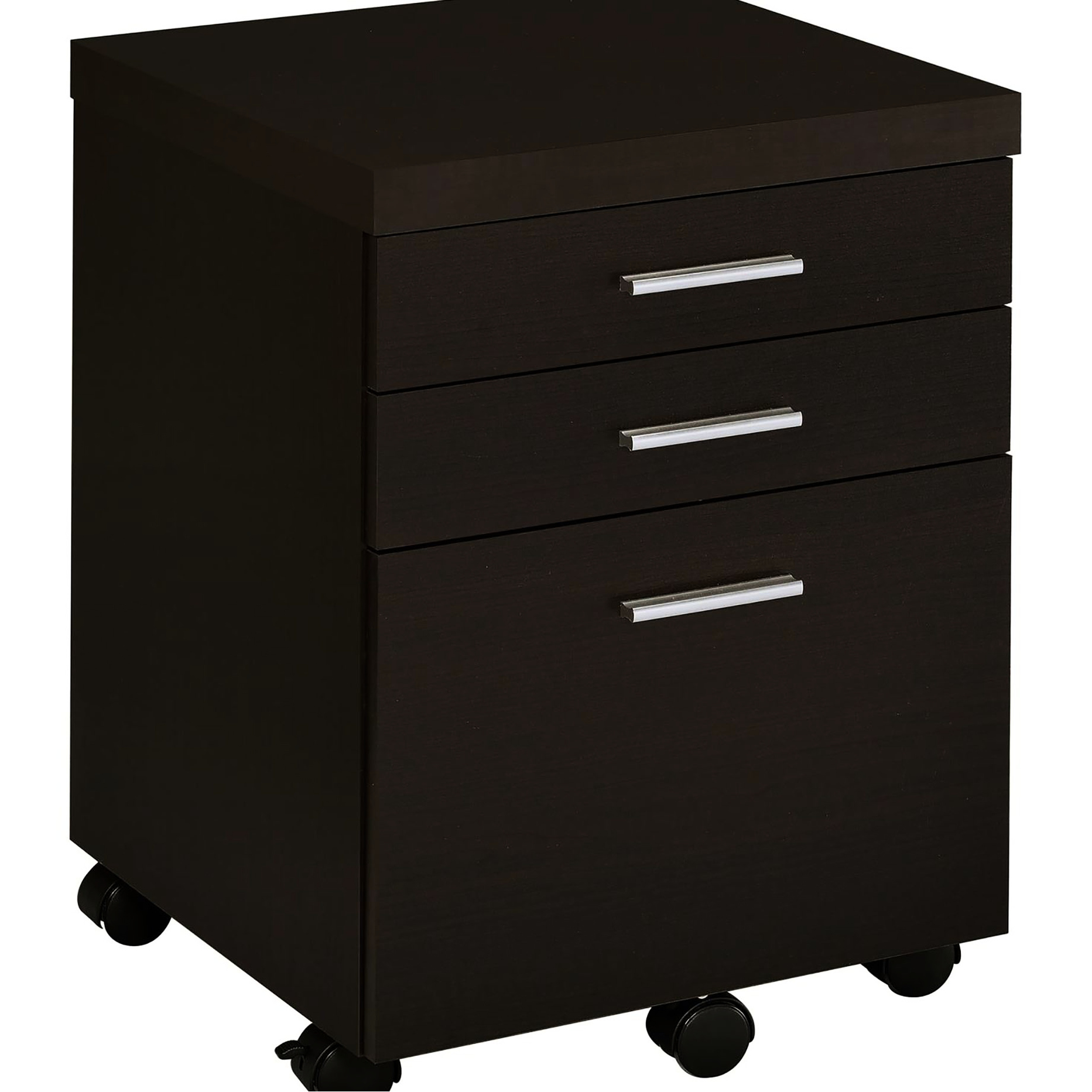 Cappuccino 3 Office Tray Unit - Store Files Systematically File Cabinet With 3 Drawers Modern Essential