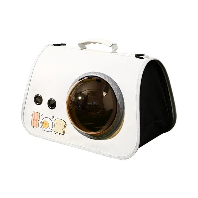 Oxford Cloth Foldable Pet Carrier Backpack with Transparent Window & Breathable Mesh - Lightweight Multi-Way Shoulder/Handheld Travel Bag for Small Cats (≤4kg) & Dogs (≤2.5kg) - 40x26x26cm, Includes