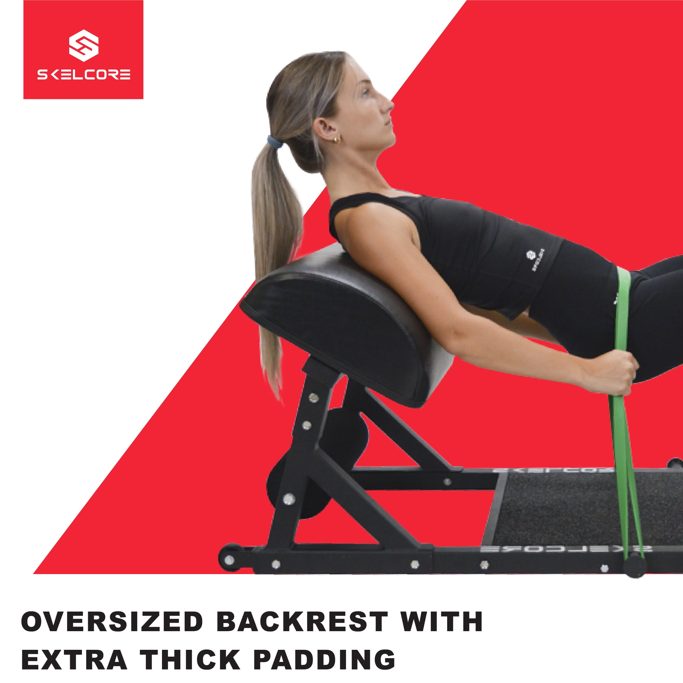 Skelcore Platform Trainer, Full Body Home Gym System, Weights or Bands, Black