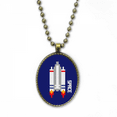 thumbnail image 1 of Collier de Pixel de Fusée de Vaisseau Spatial Univers Chaîne Vintage Pendentif Bijoux Collection, 1 of 3
