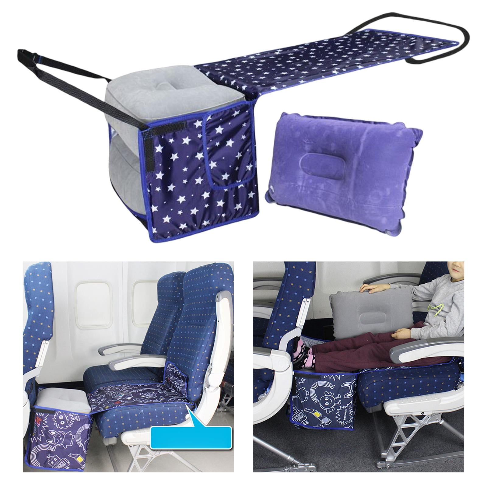 Hamac Repose-pieds Pour Enfant Voiture/avion - Réglable, Cuir Synthétique Marron, 42x26cm, Confort Voyage