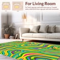 thumbnail image 2 of ODIKA 6'x9' Machine Washable Non-Slip Area Rug, Whimsical Swirls Accent with Bold Colorful High Traffic Rug, Yellow, 395181, 2 of 7