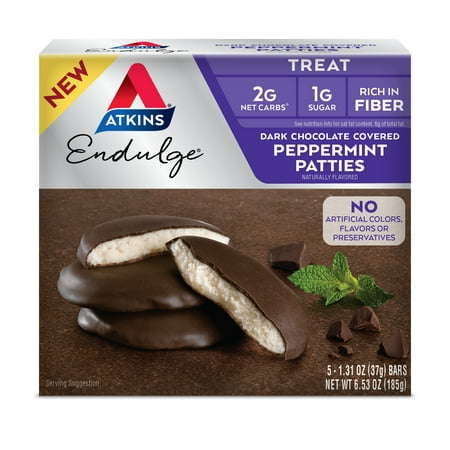 Atkins Endulge Treat, Peppermint Pattie, Keto Friendly, 5 Count