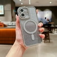 thumbnail image 7 of Magnetic Case for iPhone 15 Pro Max, Glitter Bling Clear Cover with Diamond & Gradient Glitter Paper Slim Fit Rugged Compatible with Magsafe Rugged Shockprofo Phone Case for Girls Women,Blue, 7 of 7