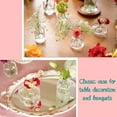 thumbnail image 4 of Juego de 24 jarrones pequeños, jarrones de vidrio al por mayor, jarrones transparentes para centros de mesa, jarrones para flores, jarrones vintage para bodas rústicas, 4 of 4