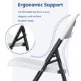 thumbnail image 4 of HaiCube 6 Pack Portable Plastic Folding Chair with Back Support, Heavy Duty Steel Frame, Indoor Outdoor for Party Wedding Office Patio, White, 4 of 9