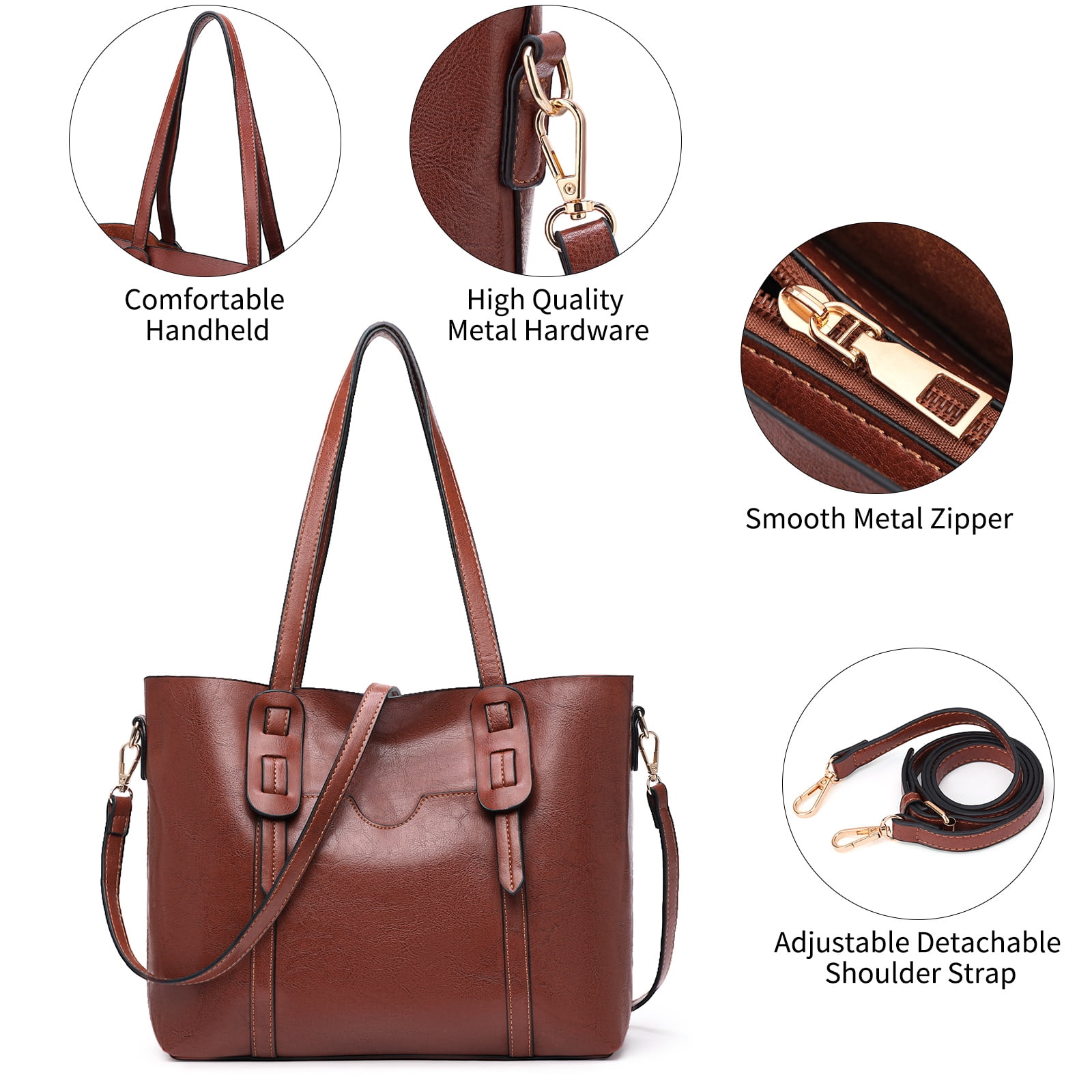 KALUNMA Tote Bag for Women Vintage Large Purse Work Handbags Womens Crossbody Purses Woman Shoulder Bags