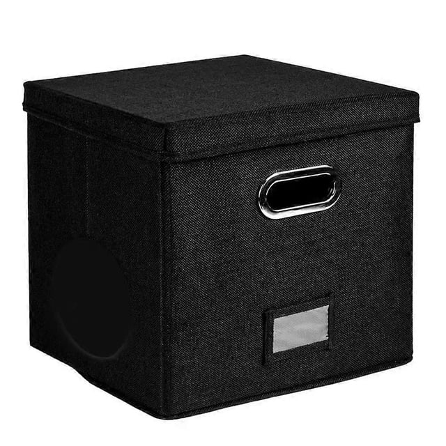 12-Inch Vinyl Record Storage Box with Lids Handles Practical LP Record Organizer Boxes for More Than