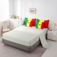 thumbnail image 3 of Manfei Senegal Flag 7-Piece King Bedding,Vintage National King Bed in a Bag,Green Yellow Red,Light Gray Reversible, 3 of 7
