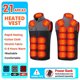 thumbnail image 3 of Chaleco calefactor de 17 áreas para hombre y mujer, chaleco calefactable por USB, chaqueta calefactora de temperatura con Control inteligente, abrigo de algodón para caza, senderismo y esquí, 3 of 5