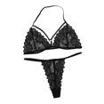 thumbnail image 4 of Gibobby Conjunto ropa interior mujer Ropa Interior Divertida para Mujer, Escote En V Profundo, Encaje Sexy, Vestido Transparente, Vestido para Conjuntos De Lencería(Negro, XG), 4 of 5