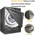 thumbnail image 3 of 2Pack Washer and Dryer Covers, Washing Machine Cover with Zipper Design, Waterproof & Dustproof & Anti-UV Washer Covers Fit for Most Front Load Machine, 27"W x 33"D x 39"H -Black, 3 of 12